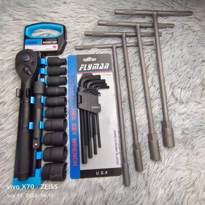 Flyman Original Tools Set Heavy Socket Allen Wrench T Wrench Lazada Co Th