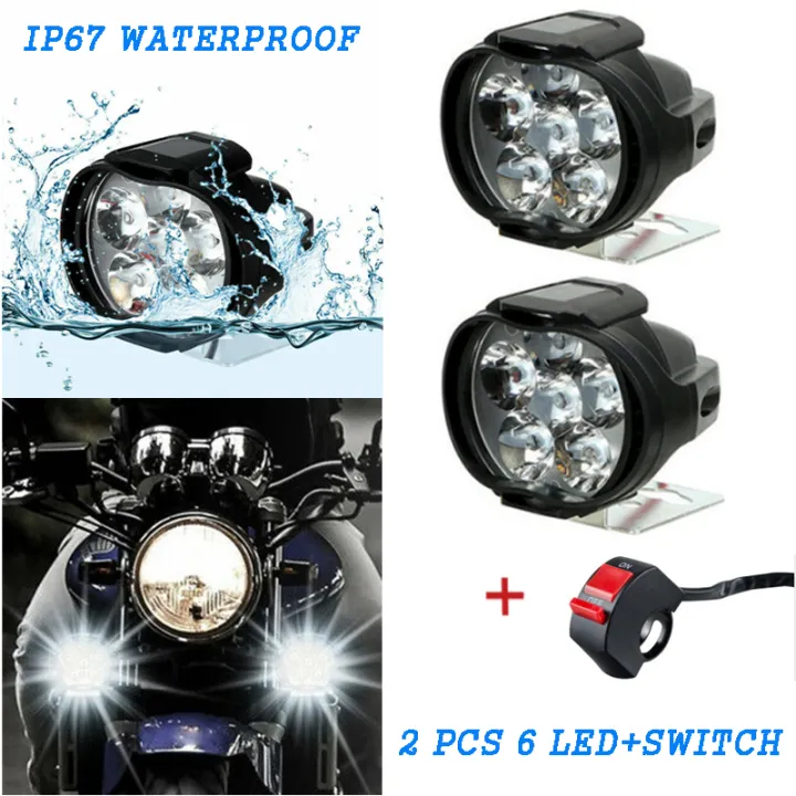 Pmshop Pcs Motorcycles Headlight K White Super Bright