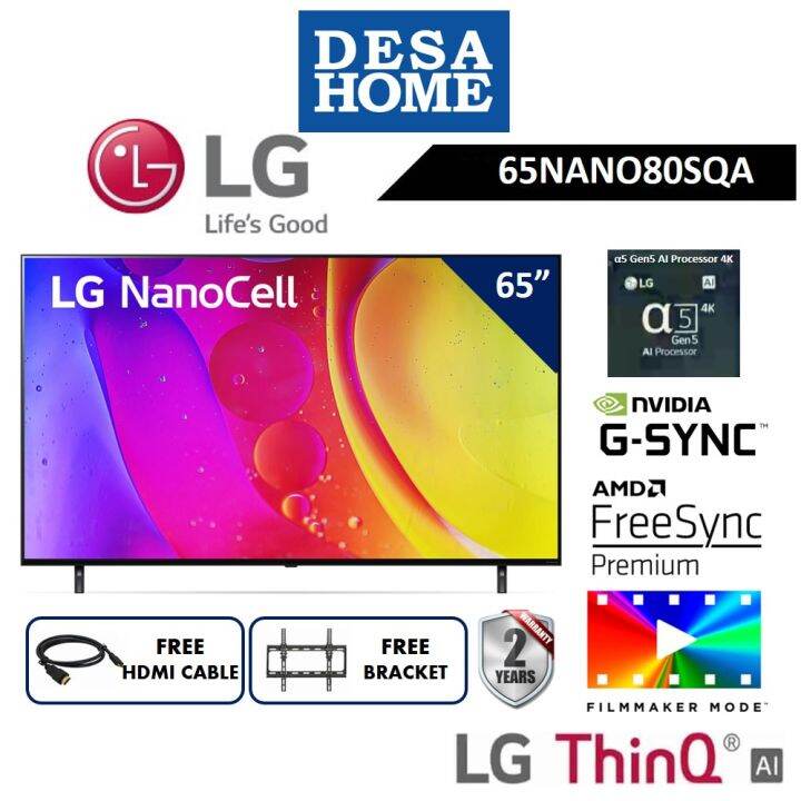 FREE DELIVERY WITHIN KL 2022 NEW LG 65NANO80SQA 65 4K SMART