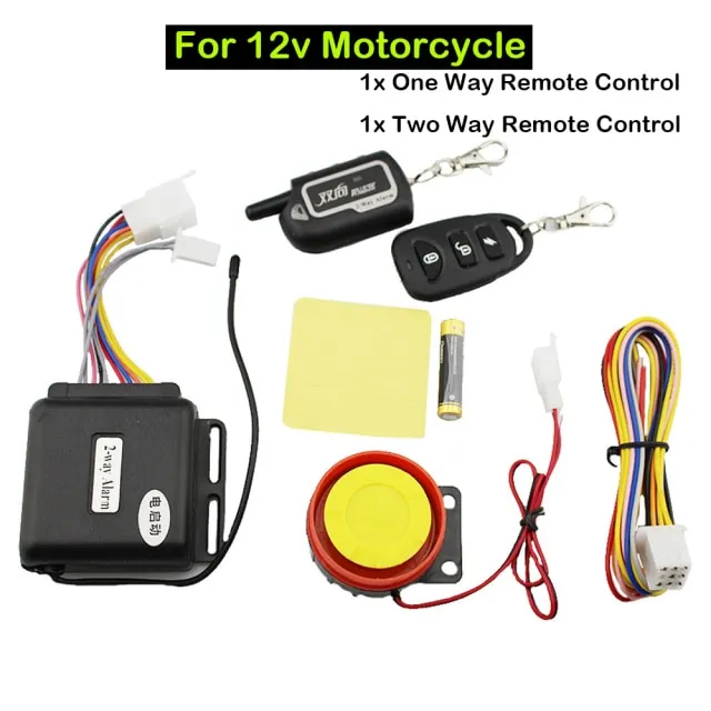 2 Way Motorcycle Anti Theft Alarm Remote Engine Start 36v 72v Electric