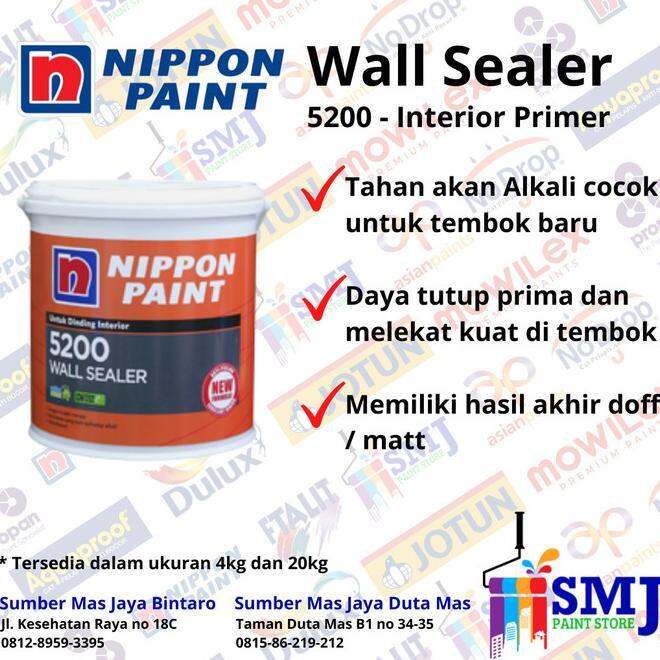 Cat Tembok Dasar Nippon Paint Wall Sealer Kemasan Kg Lazada