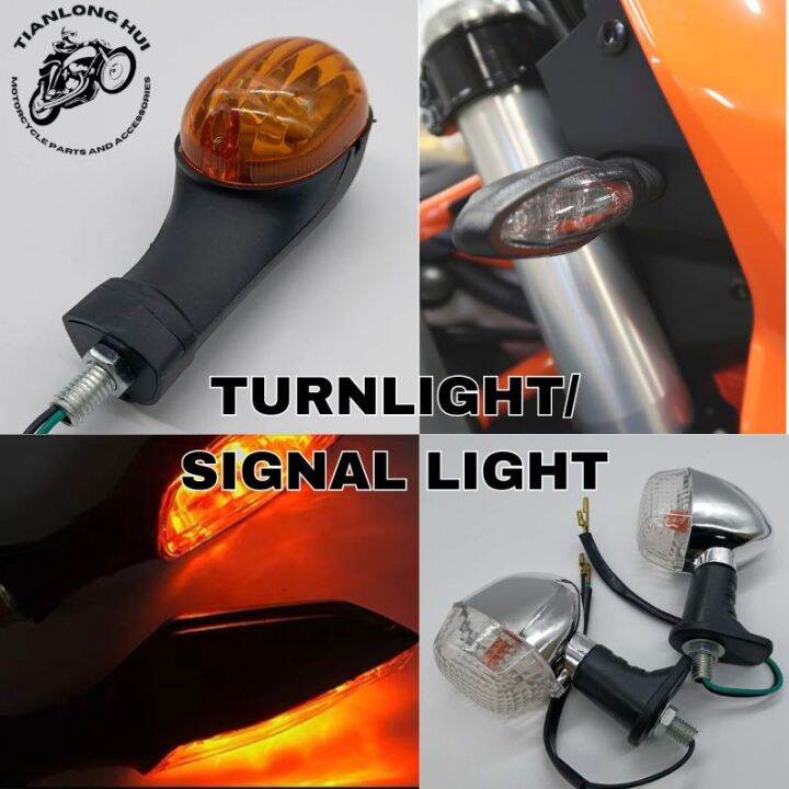 Motorcycle Winker Lamp TurnLight SET Signal Light Yellow White For