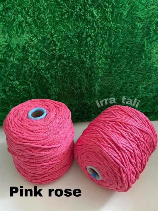 Tali Katun Macrame Makrame Premium Mm Kg Warna Pink Rose Zi