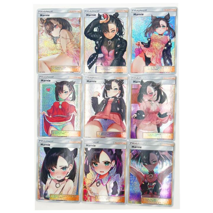 Pcs Set Pokemon Marnie ACG Nude Toys Hoies Hoy Collectibles Game