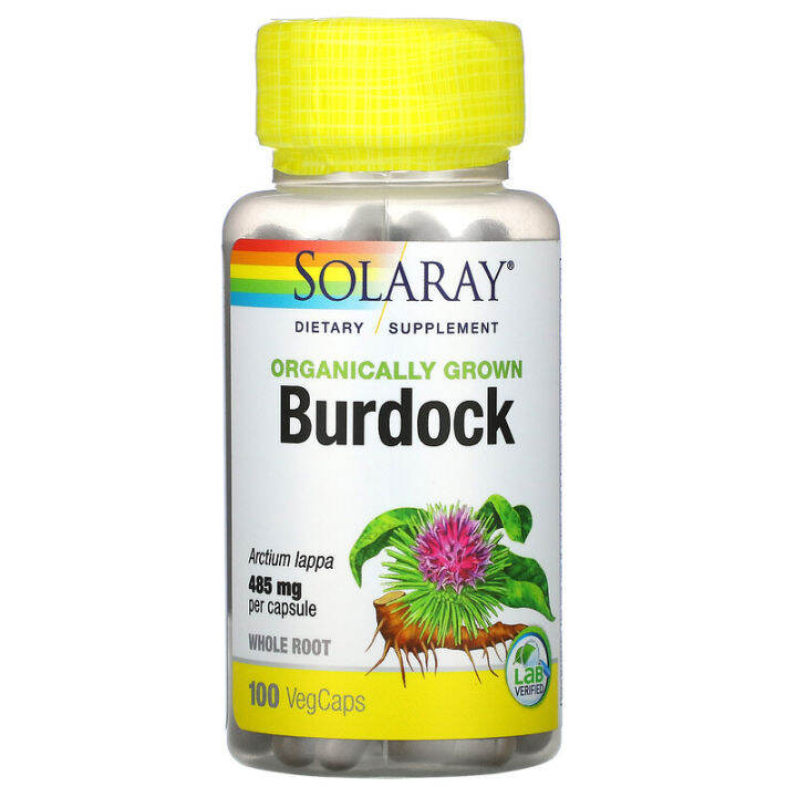 Solaray Organically Grown Burdock 485 Mg 100 VegCaps Lazada PH