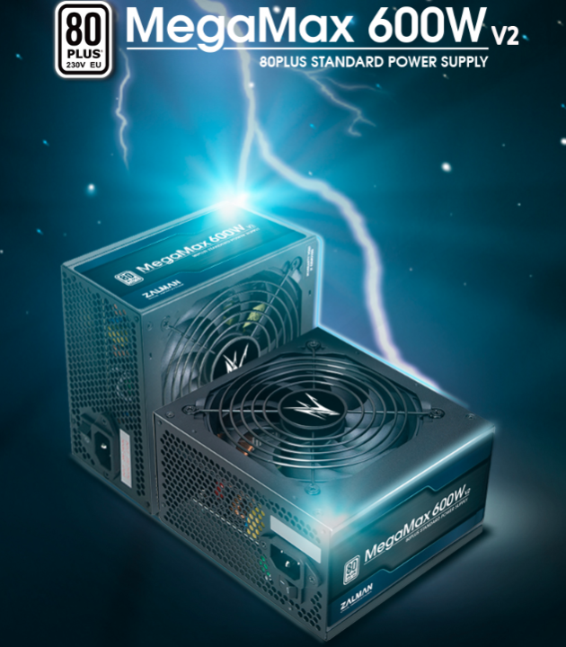 ZALMAN MegaMax 600W ZM600 TXIIv2 80PLUS STANDARD Power Supply