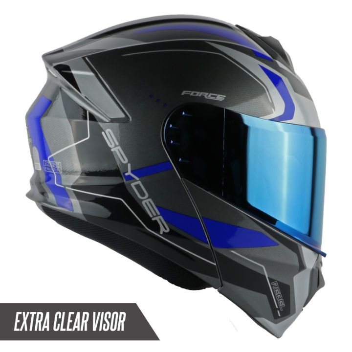 Spyder Modular Helmet With Dual Visor Force Gd Series Free Clear