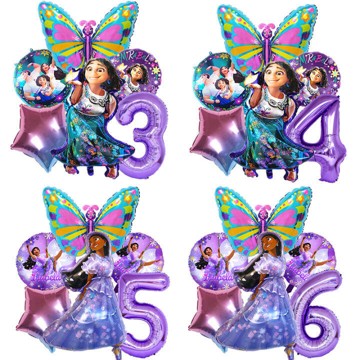 2023 1set Encanto Mirabel Isabella Balloon Girl Birthday Party Decor