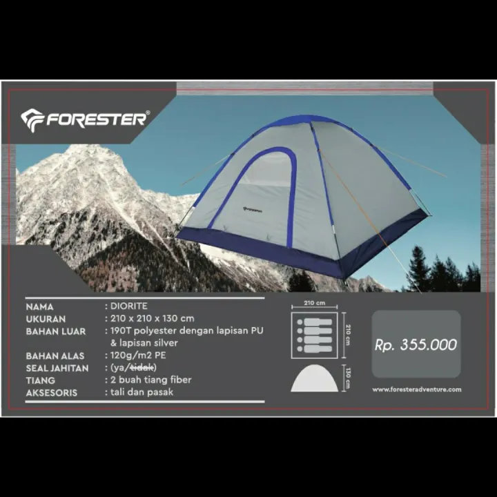 Tenda Kemah 4P FORESTER TDF 007 DIORITE Camping Tent 4 Person Lazada