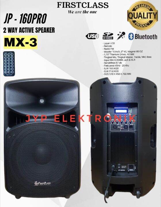 SPEAKER AKTIF FIRSTCLASS JP 160 PRO MX 3 FIRST CLASS JP 160 PRO MX3