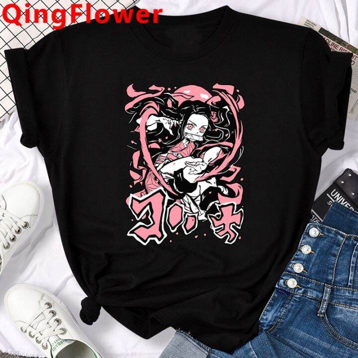 Anime Demon Slayer Tanjirou Kamado Kimetsu No Yaiba Nezuko T Shirt Top