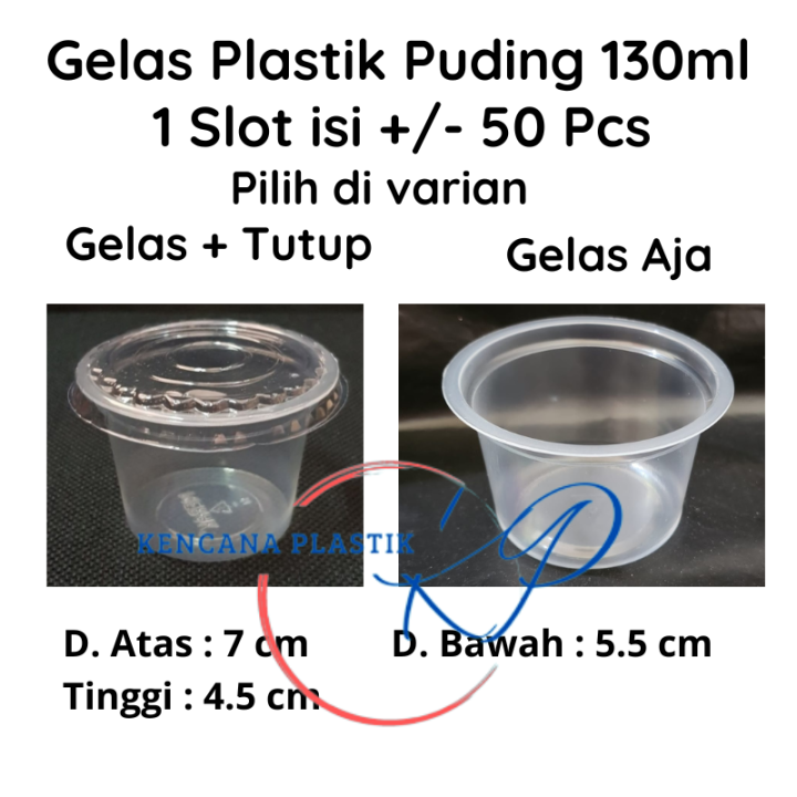 Cup Puding Ml Tutup Bening Cup Jelly Gelas Plastik Es Krim