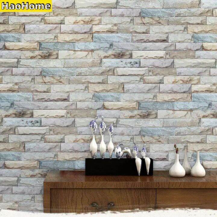 Wallpaper Sticker Dinding Batu Alam Warna Pipih Lazada Indonesia