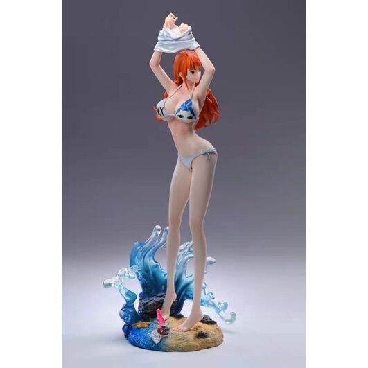 One Piece Beach Stripping Nami Swimsuit Bikini Nami Model Boxed Figure