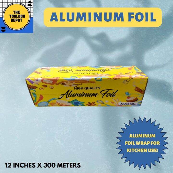 Aluminum Foil Plain Jumbo Roll 300M X 12 Inches 300 Meters Food Grade