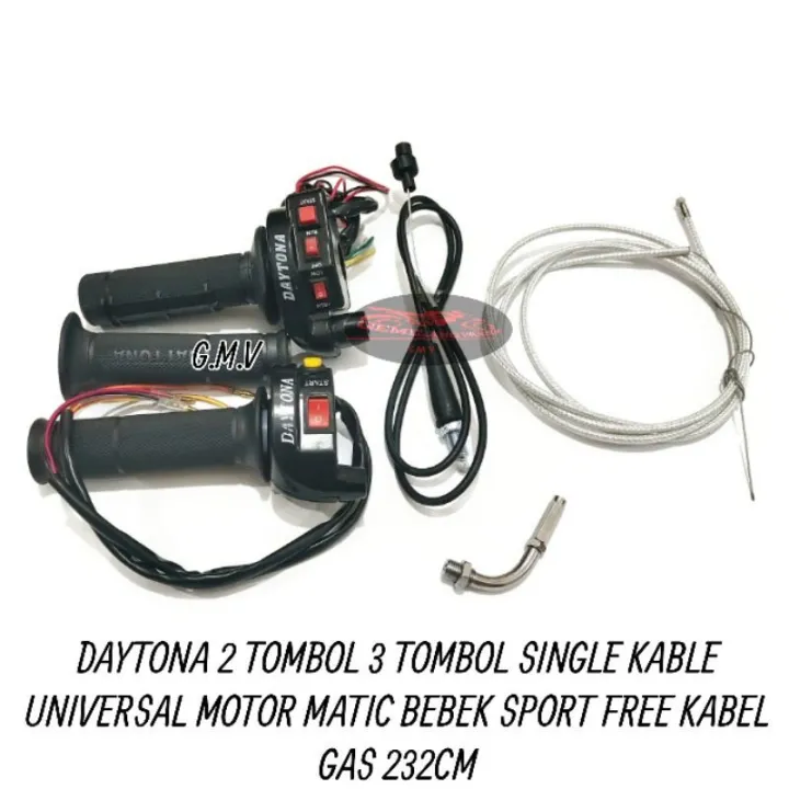 Gas Spontan Pontan Motor Kabel Daytona Tombol Dan Tombol Besi