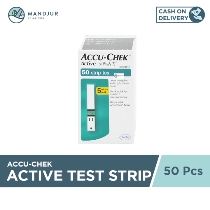 Accu Chek Active Test Strip Tes Strip Gula Darah Lazada Indonesia