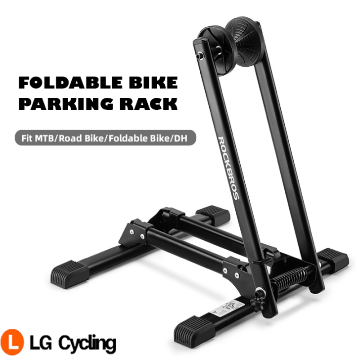 Rockbros Parking Rack Carbon Steel Foldable Stand Bike Basikal Rack