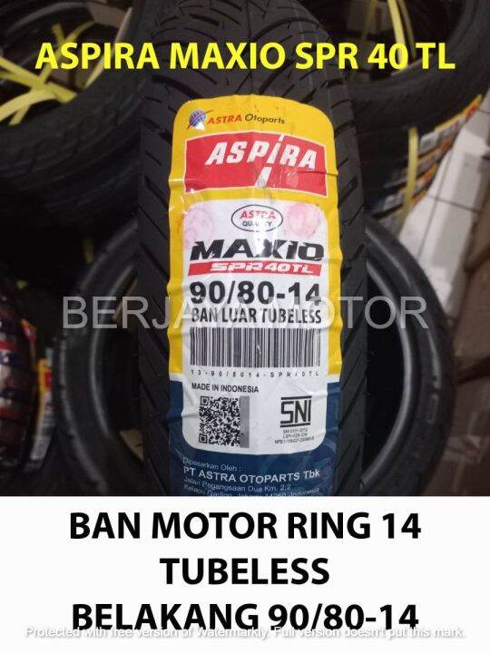 Ban Luar Aspira Maxio Spr Tubeless Ban Belakang Matic