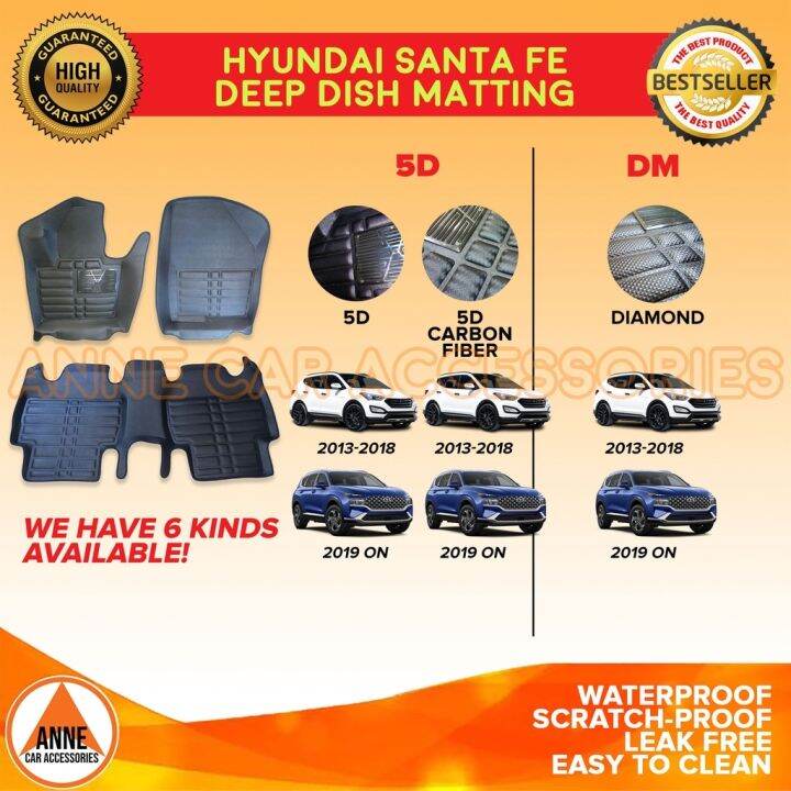 D Deep Dish For Hyundai Santa Fe Car Matting