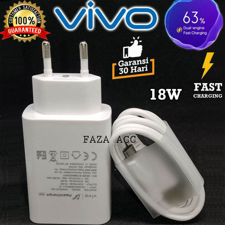 CHARGER VIVO ORIGINAL ASLI 100 18 WATT FAST CHARGING DUAL MESIN