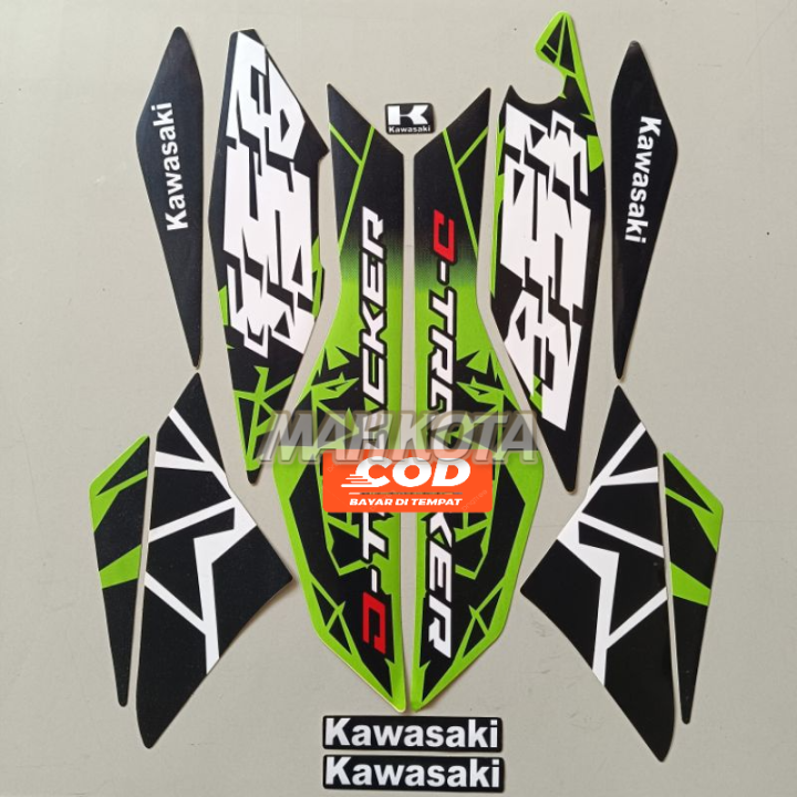 Stiker Striping Motor Kawasaki D Tracker Dtracker Se Hijau