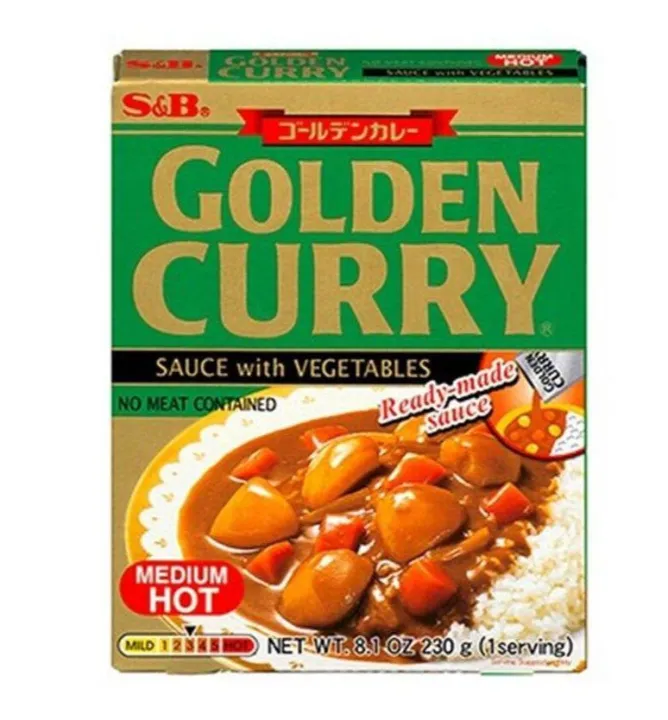S B Golden Curry Sauce Vegetables Medium Hot เอส แอนด บ แกงกระหร