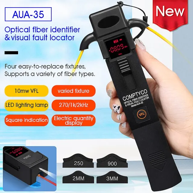 Comptyco Aua Optical Fiber Identifier And Mw Vfl Led Light