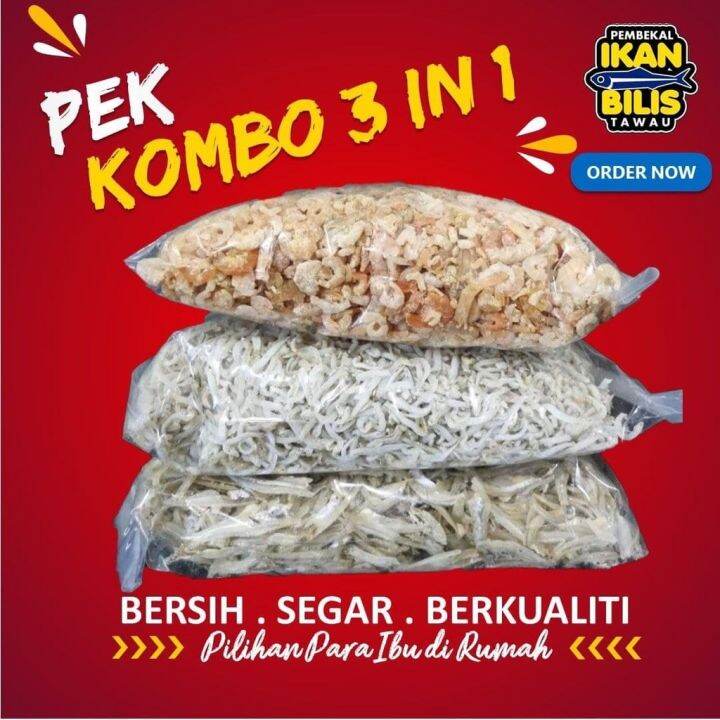 Promosipek Kombo Kg Ikan Bilis Kopek Sabah Gred A Kg Udang