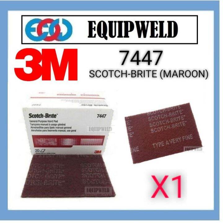 M Scotch Brite General Purpose Hand Pad Pc Maroon Original