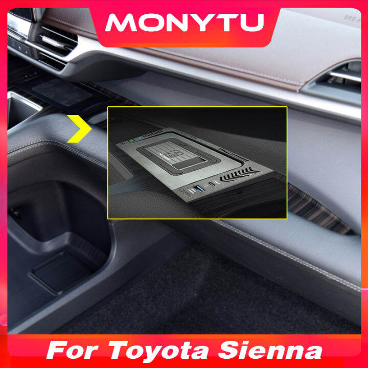 For Toyota Sienna 2022 2023 QI Car Wireless Charger 15W Fast Charging