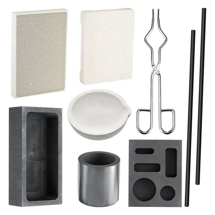 Pcs Graphite Torch Melting Casting Kit Graphite Crucible Set Ingot