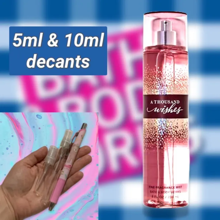 A Thousand Wishes Bath And Body Works BBW Fine Fragrance Mist 5ml 10ml