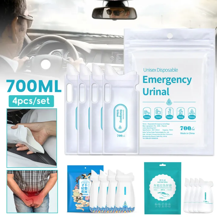 4PCS 700ml Emergency Portable Car Urine Bag Vomit Bags Mini Mobile