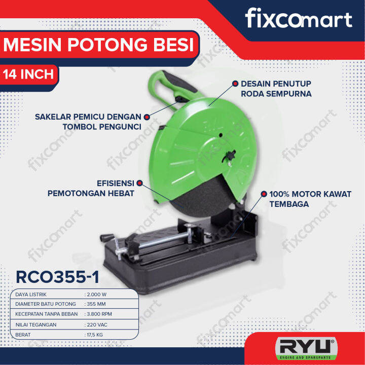 RYU Cut Off RCO 355 1 RYU Mesin Potong Besi 2000 Watt Lazada Indonesia