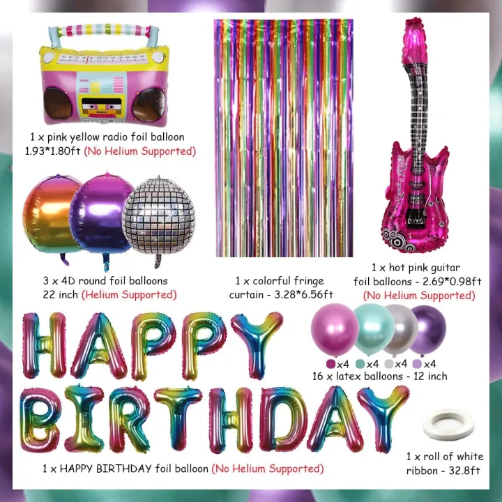 Sursurprise Disco Birthday Decorations For Adults Happy Birthday