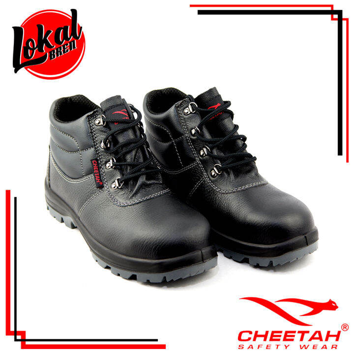 Sepatu Proyek Sepatu Safety Cheetah Hitam Lazada Indonesia