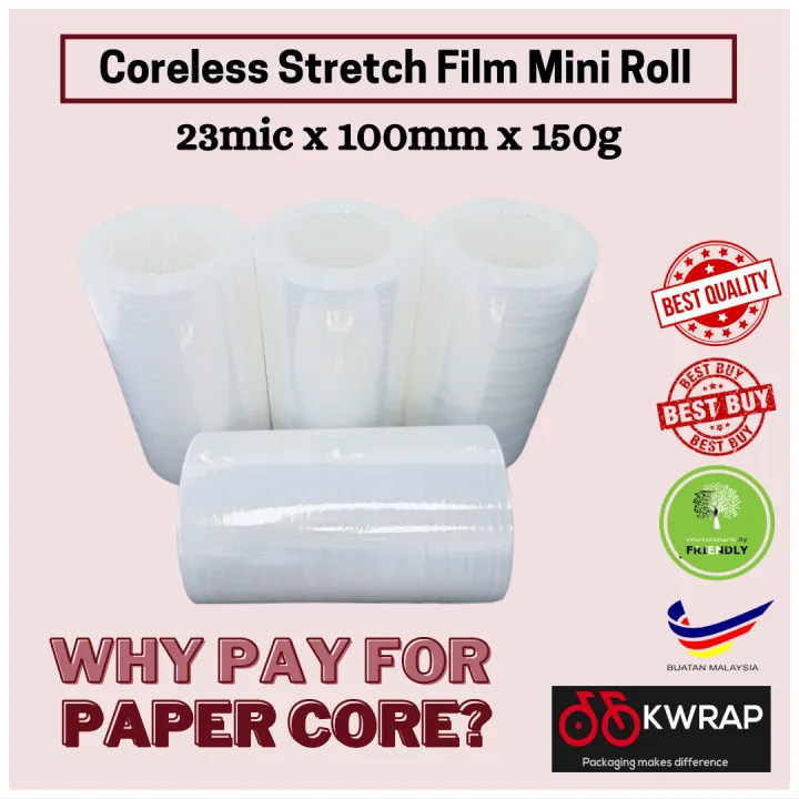 Coreless Stretch Film Mini Roll 100mm X 150g 60 Rolls Lazada