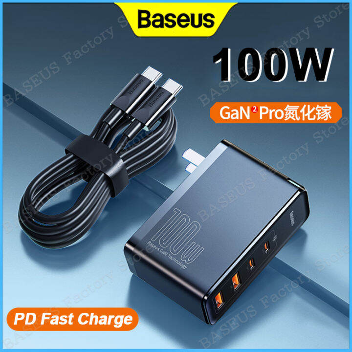 Baseus GaN2 Pro Quick Charger 2C 2U 100W US Plug Dual Type C Dual USB