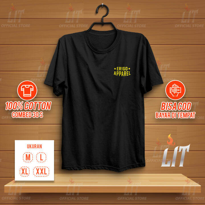 Kaos Erigo Apparel T Shirt Premium Brand Distro Baju Pria Wanita Tshirt