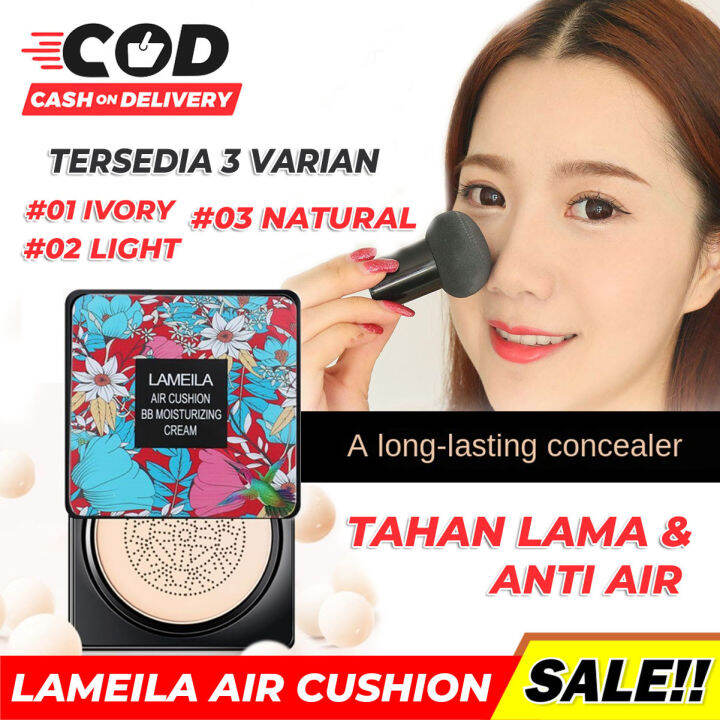 LAMEILA BB Cushion Waterproof Bedak Glowing Tahan Air Keringat