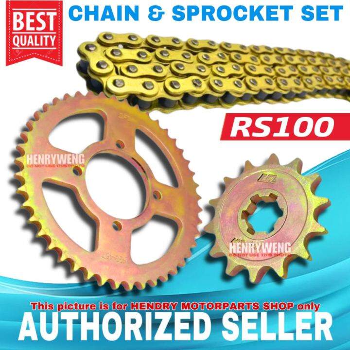 CSL Gold Chain And Sprocket Set For YAMAHA RS100 RS 100 Motorcycle