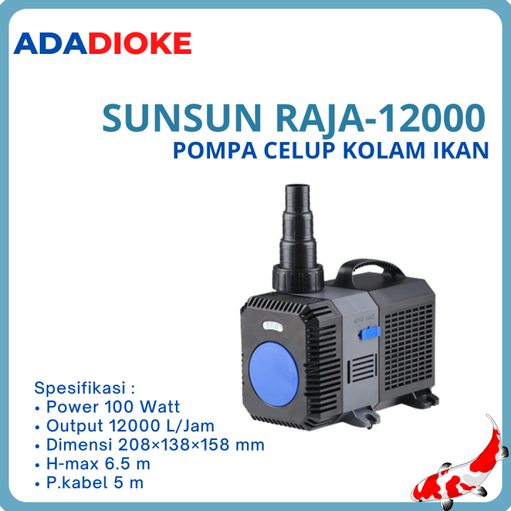 SUNSUN GRECH RAJA 12000 12000 LITER POMPA CELUP KOLAM IKAN AQUARIUM