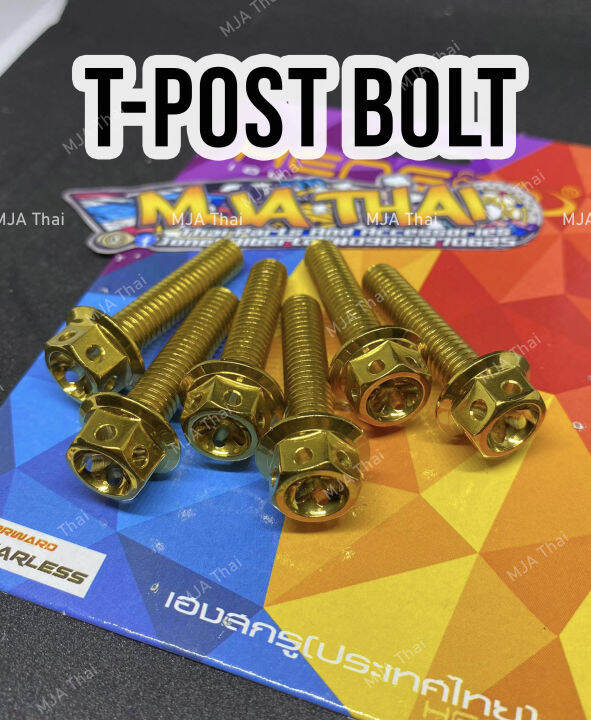 Heng Raider Tpost Bolt Gold WhiteGol R150 FI Carb Sold As Set 6pcs