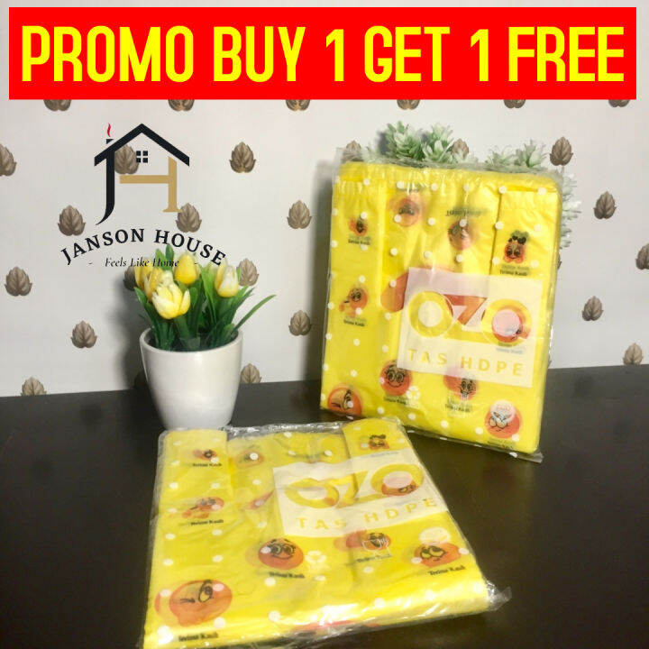 Promo Buy Get Free Kantong Plastik Kresek Smiley Tebal Warna Kuning