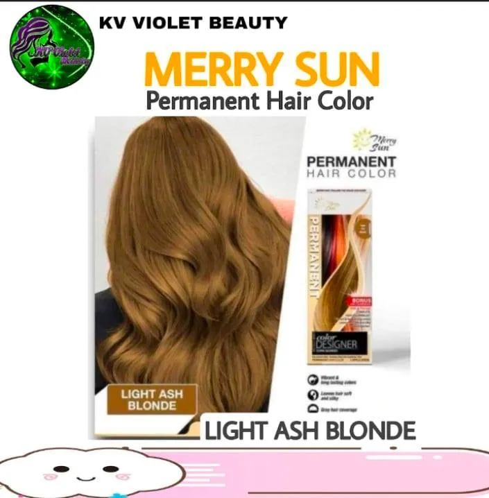 MERRY SUN LIGHT ASH BLONDE PERMANENT HAIR COLOR Lazada PH