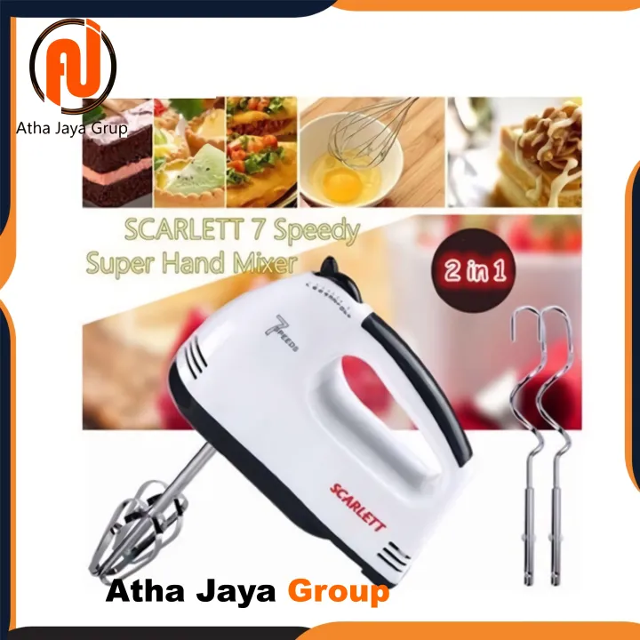 SUPER HAND MIXER SCARLETT 7 SPEEDS LEVEL PENGOCOK PENGADUK MAKANAN