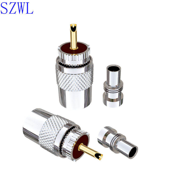 Brass Uhf Male Pl Plug Solder Adapter With Reducer For Rg Rg