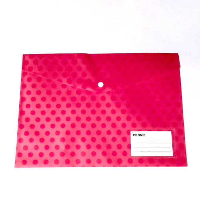 Plastic Office A Fc Size Envelope Snap Button File Bag Document