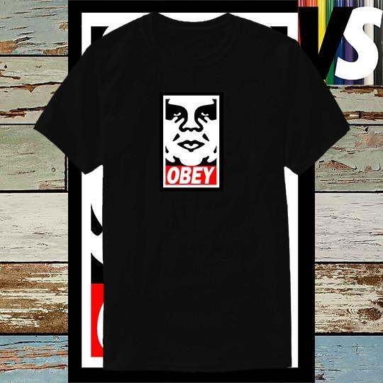 Obey Iconic Giant Logo Graphic Shirt DTF Front Print Unisex For Men